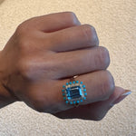 Louisa Ring with Turquoise Halo