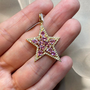 Pink Sapphire Stardust Medallion