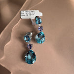 Geo Blue Topaz Earrings