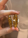 Allegra Citrine Hoops