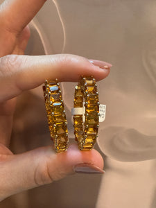 Allegra Citrine Hoops