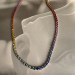 MultiSapphire Tennis Necklace