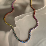 MultiSapphire Tennis Necklace