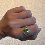 Louisa Ring with Turquoise Halo