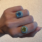 Louisa Ring with Turquoise Halo