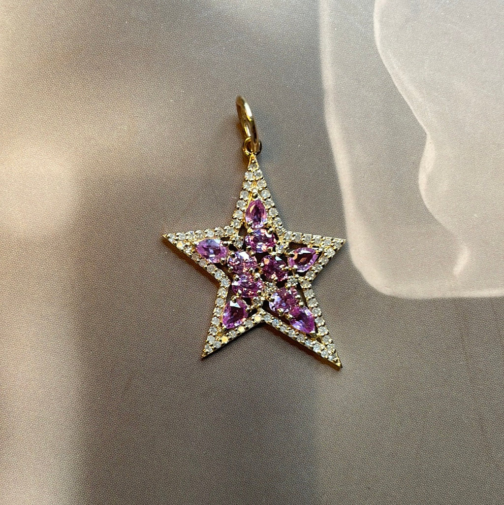 Pink Sapphire Stardust Medallion