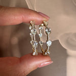 Melissa White Topaz Hoops