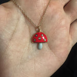 Mushroom Enamel Necklace
