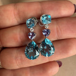Geo Blue Topaz Earrings