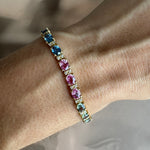 Oval Multi Sapphire Bracelet