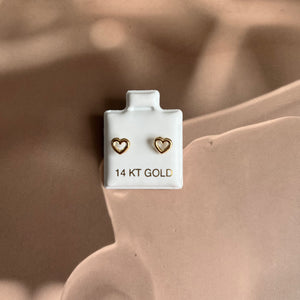 Hollow Heart Studs