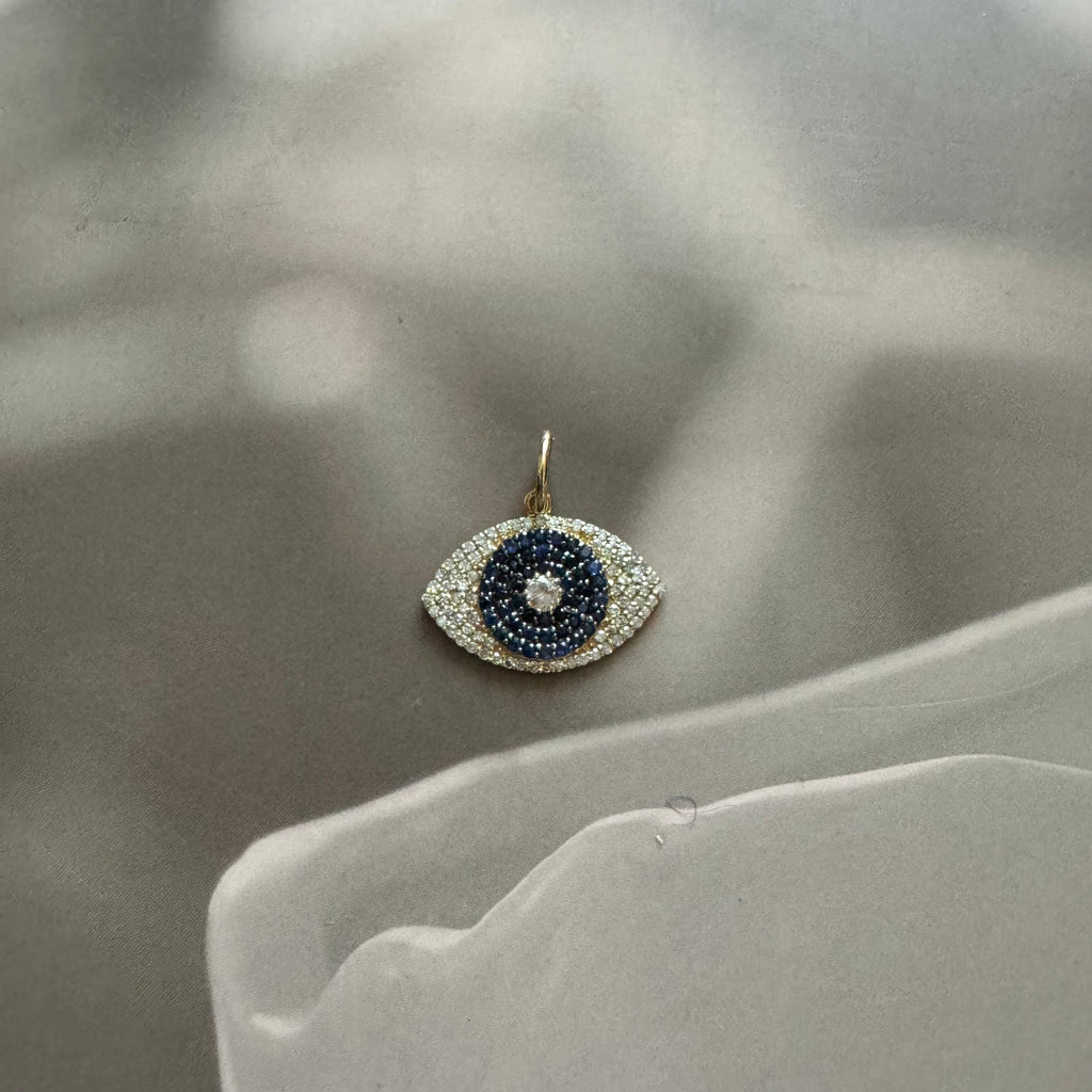 Evil Eye with Sapphire and Diamonds