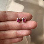 Ruby Oval Studs