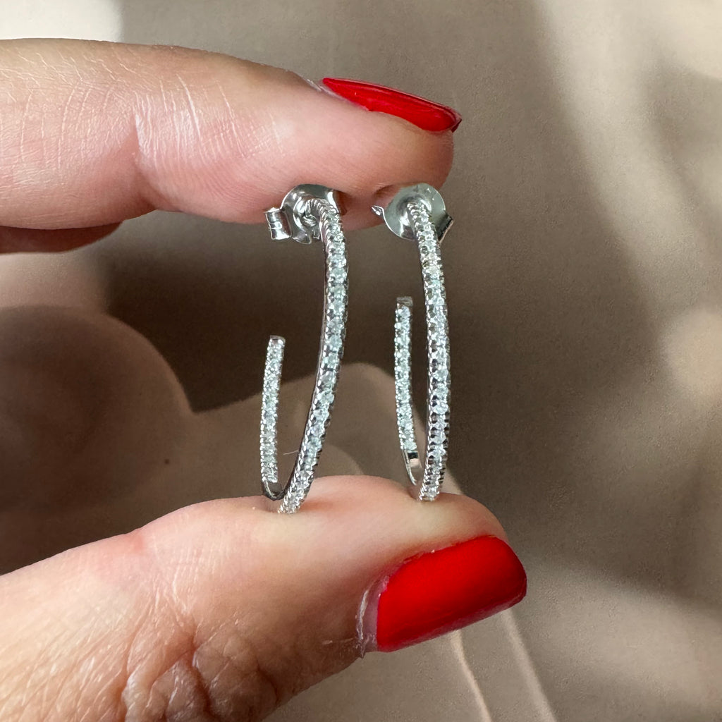 In & Out Diamond Hoops