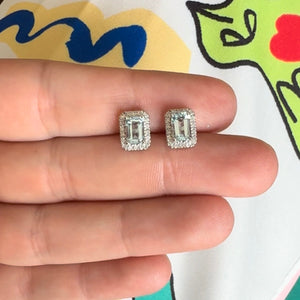 Aquamarine Studs