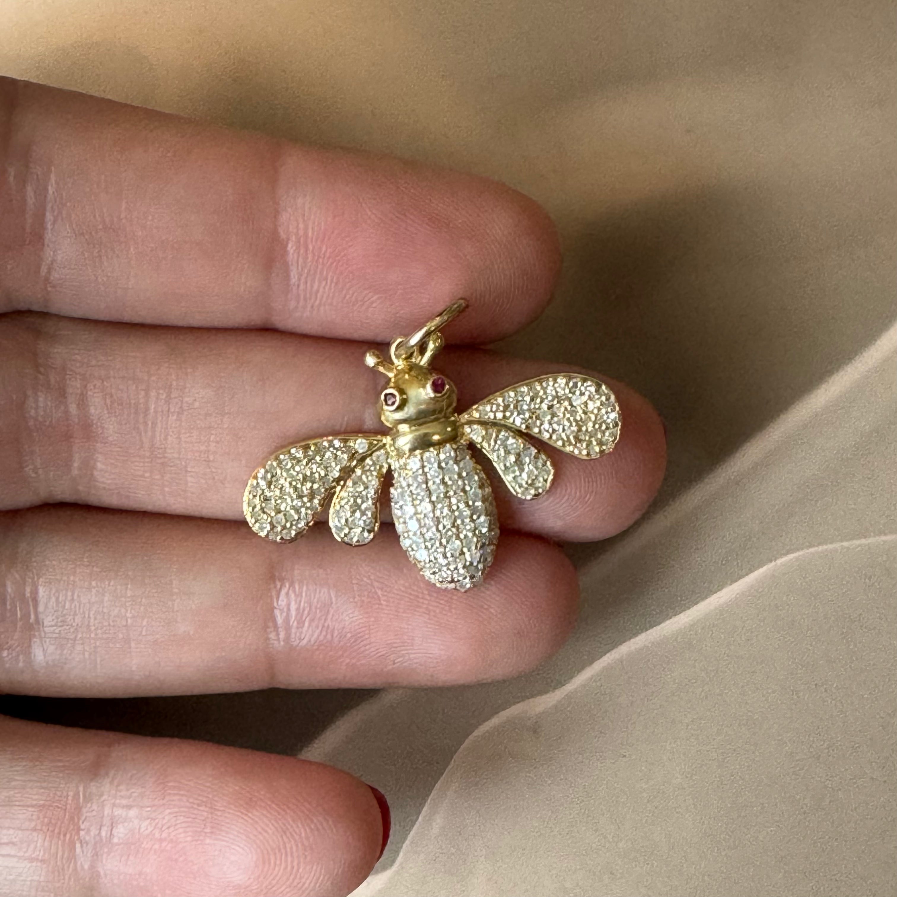 Diamond Bee Pendant