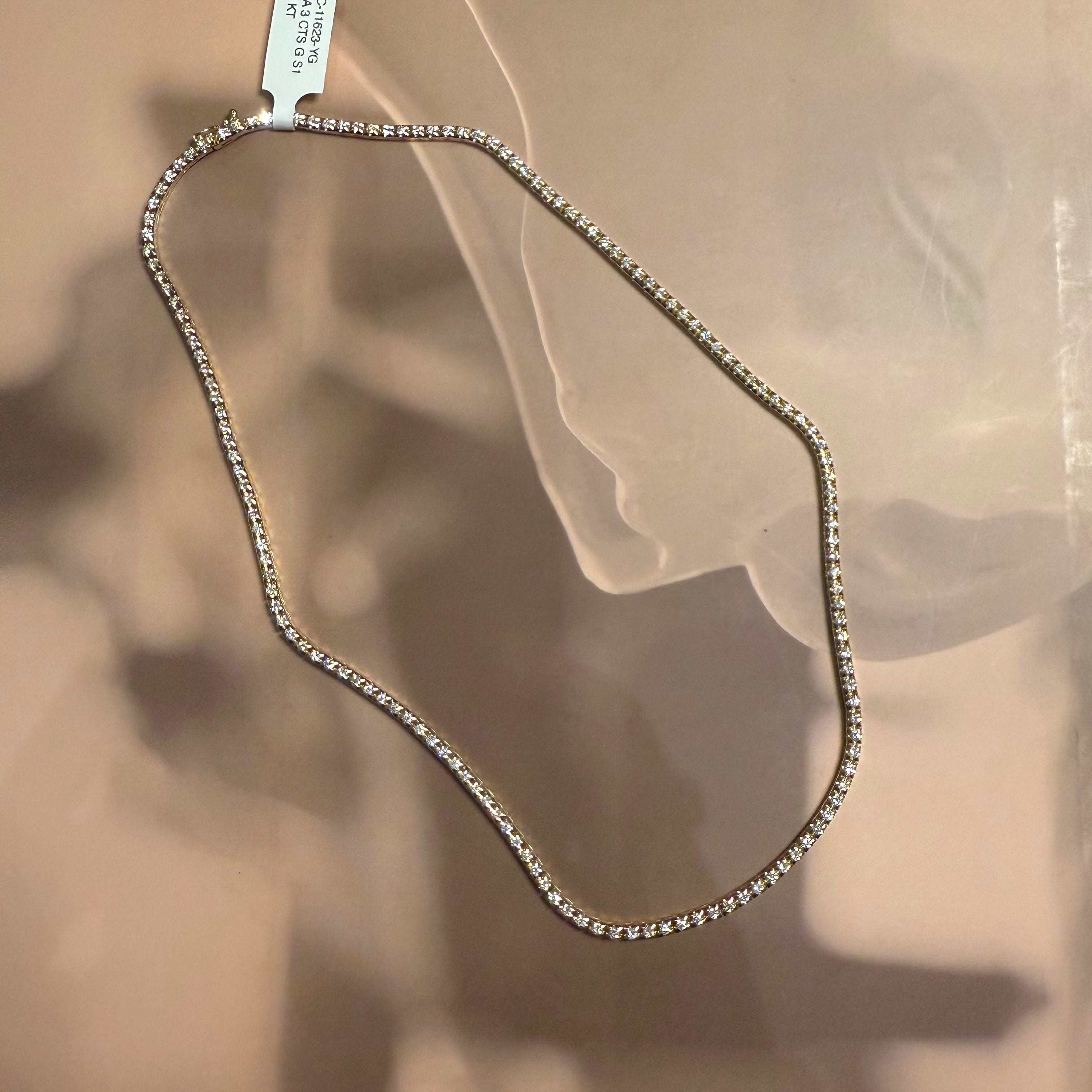 3 cts Diamond Tennis Necklace