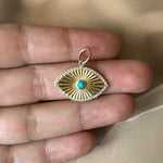 Evil Eye Flutted Pendant