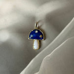 Lapis & Pink Opal Mushroom Pendant