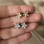 Petit Flower Diamond Studs