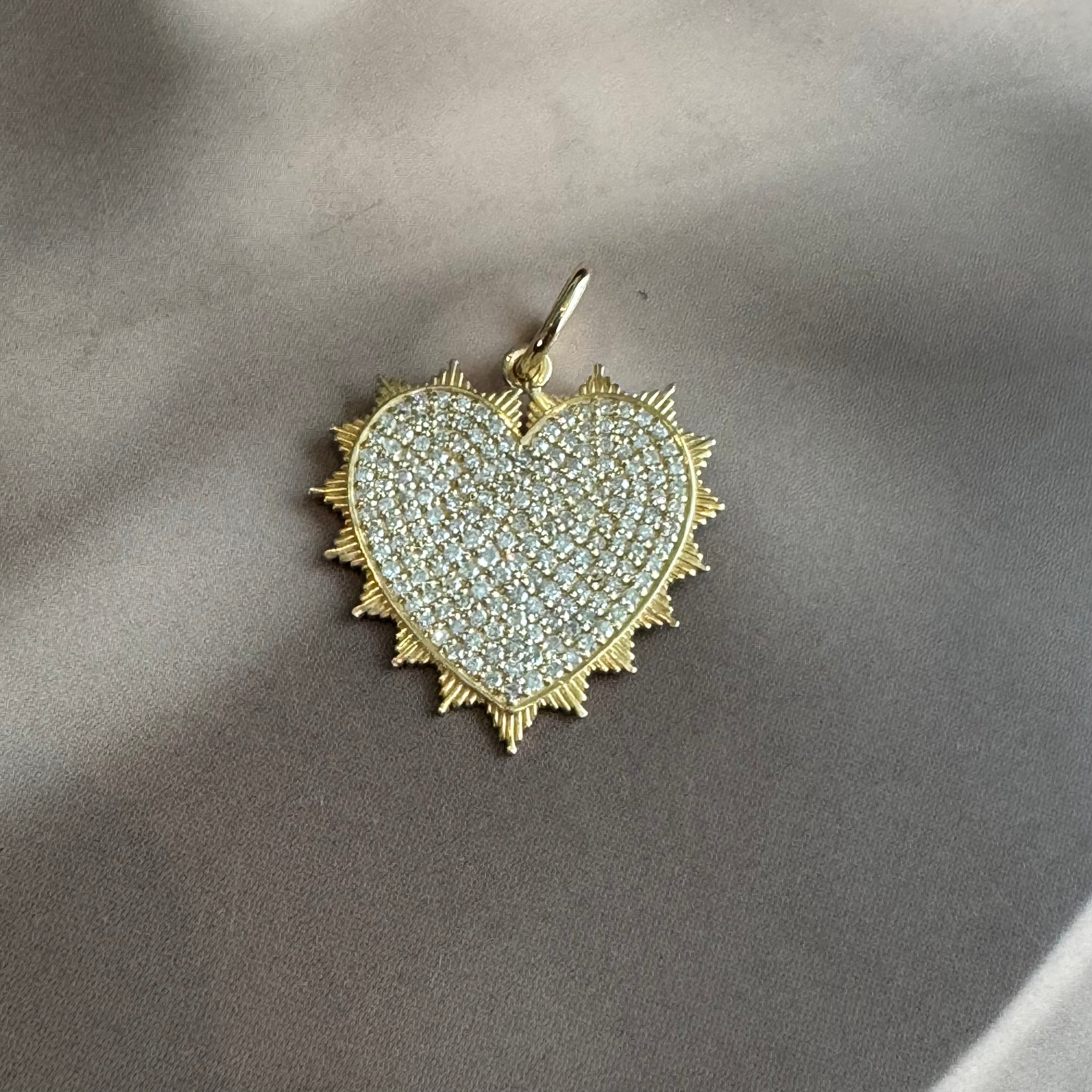 Diamond Heart Charm
