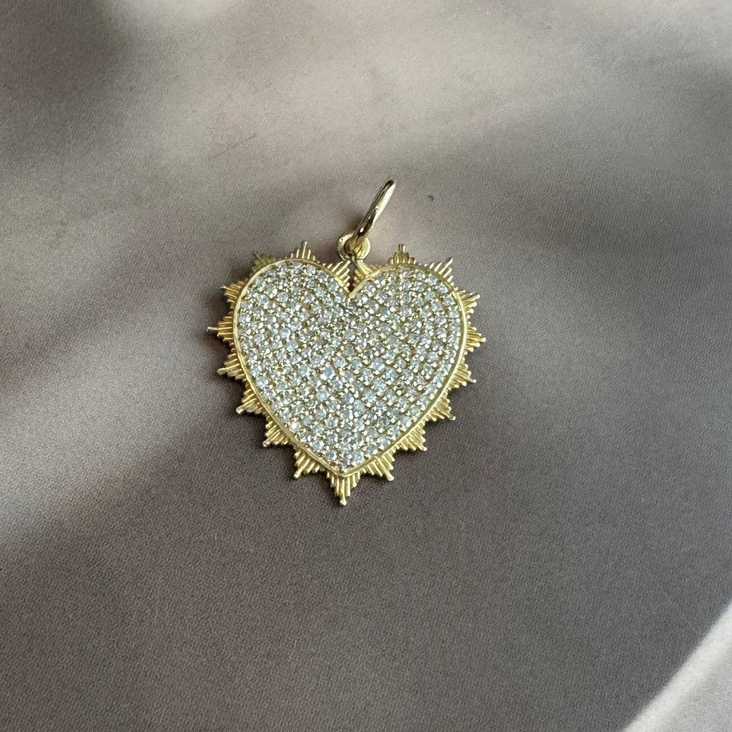 Diamond Heart Charm