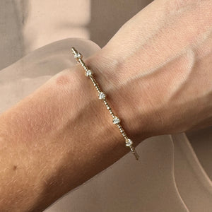 Clara Flexible Bangle with Diamonds