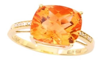 Citrine Cushion Ring XL