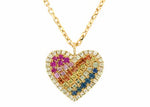 Rainbow Heart with Chain