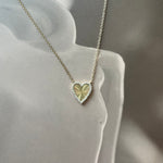 Flutted Heart Necklace Petite