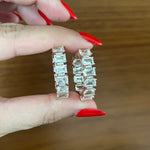 Ivanka White Topaz Hoops