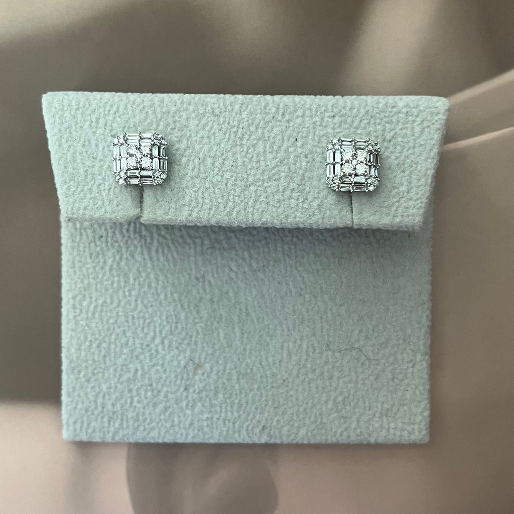 Diamond Cluster Studs Petite