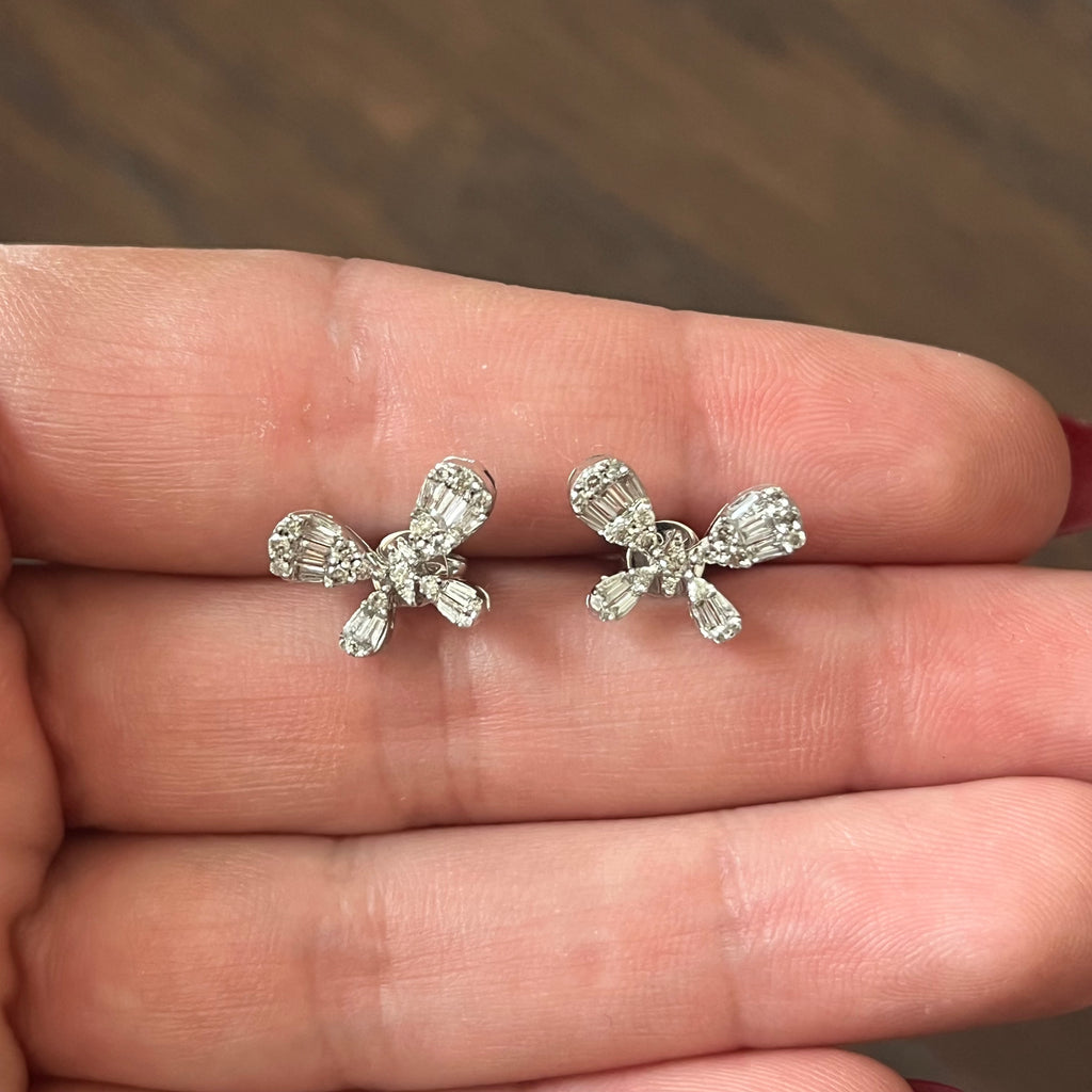 Butterfly Baguette Studs