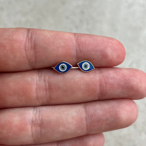Mini Evil Eye Enamel Studs