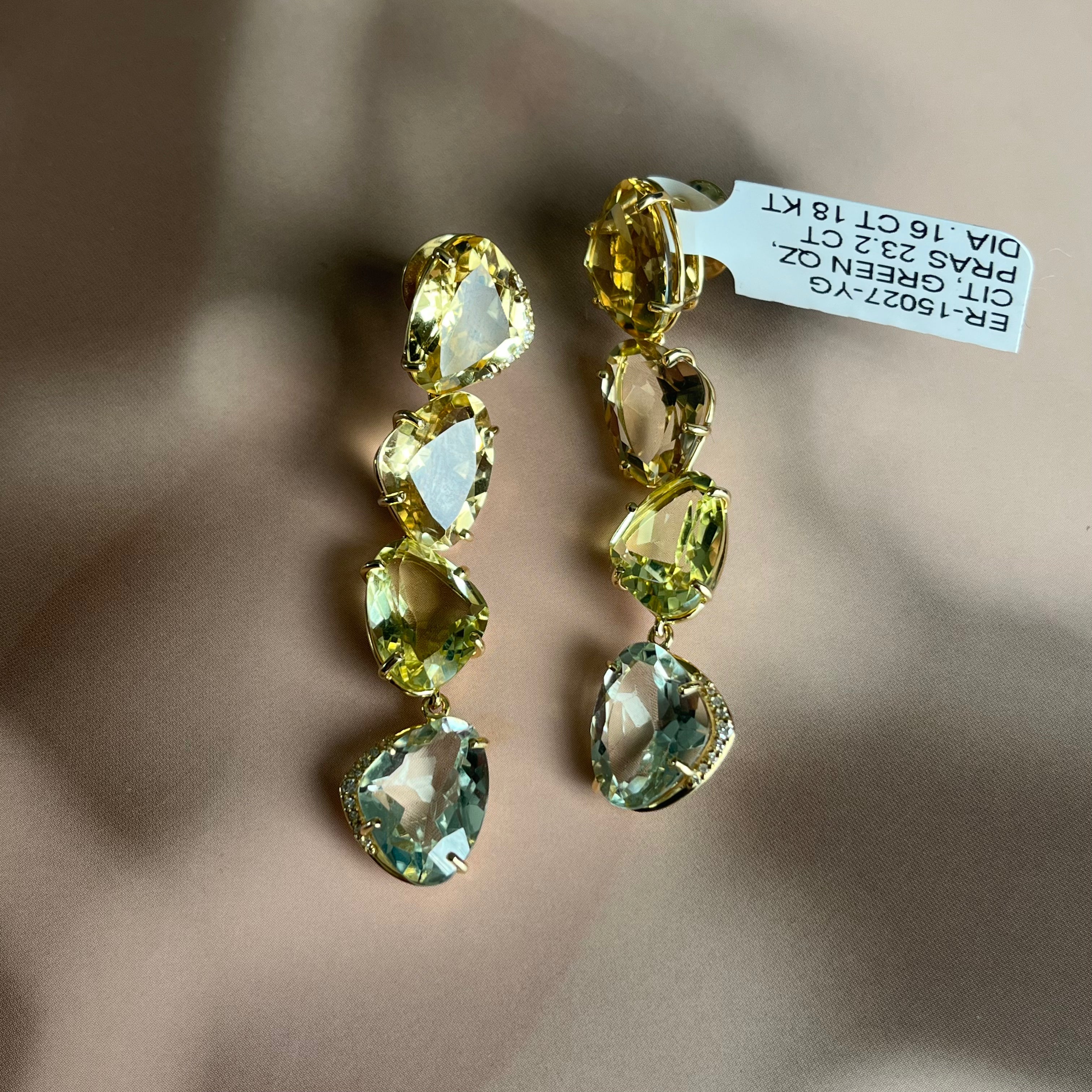 Margaux Citrine & Prasiolite Earrings