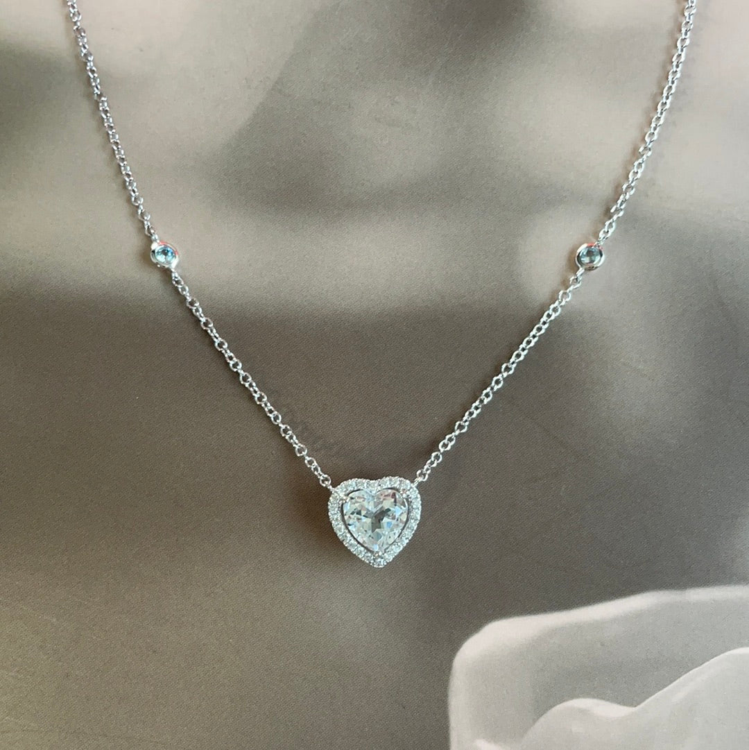 White Topaz Heart Necklace – CARAT Fine Jewelry