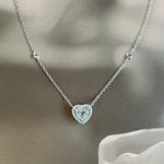 White Topaz Heart Necklace