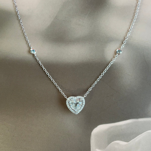 Topaz on sale heart necklace