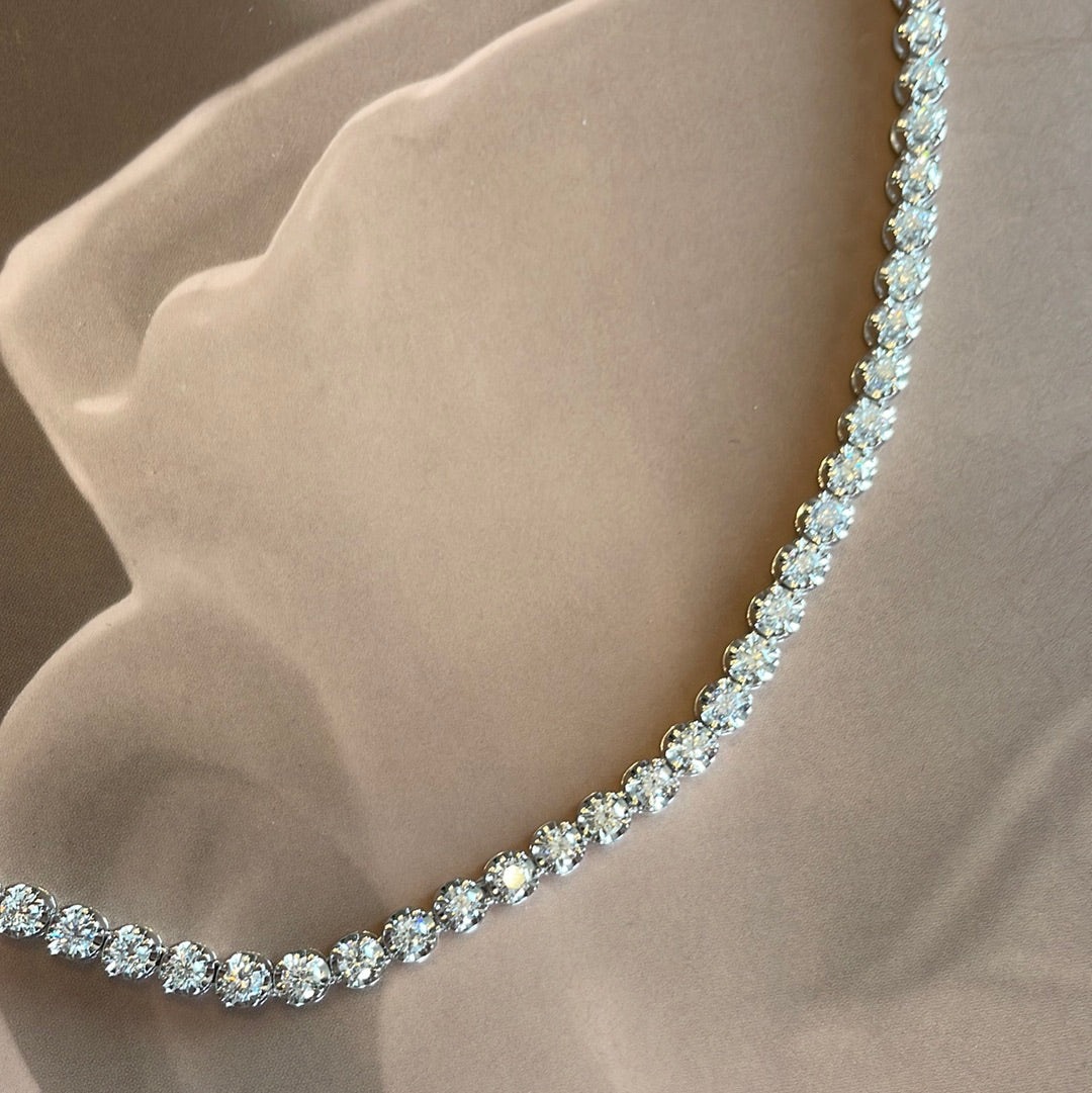 8.38 cts Diamond Tennis Necklace