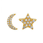 Moon and Star Studs