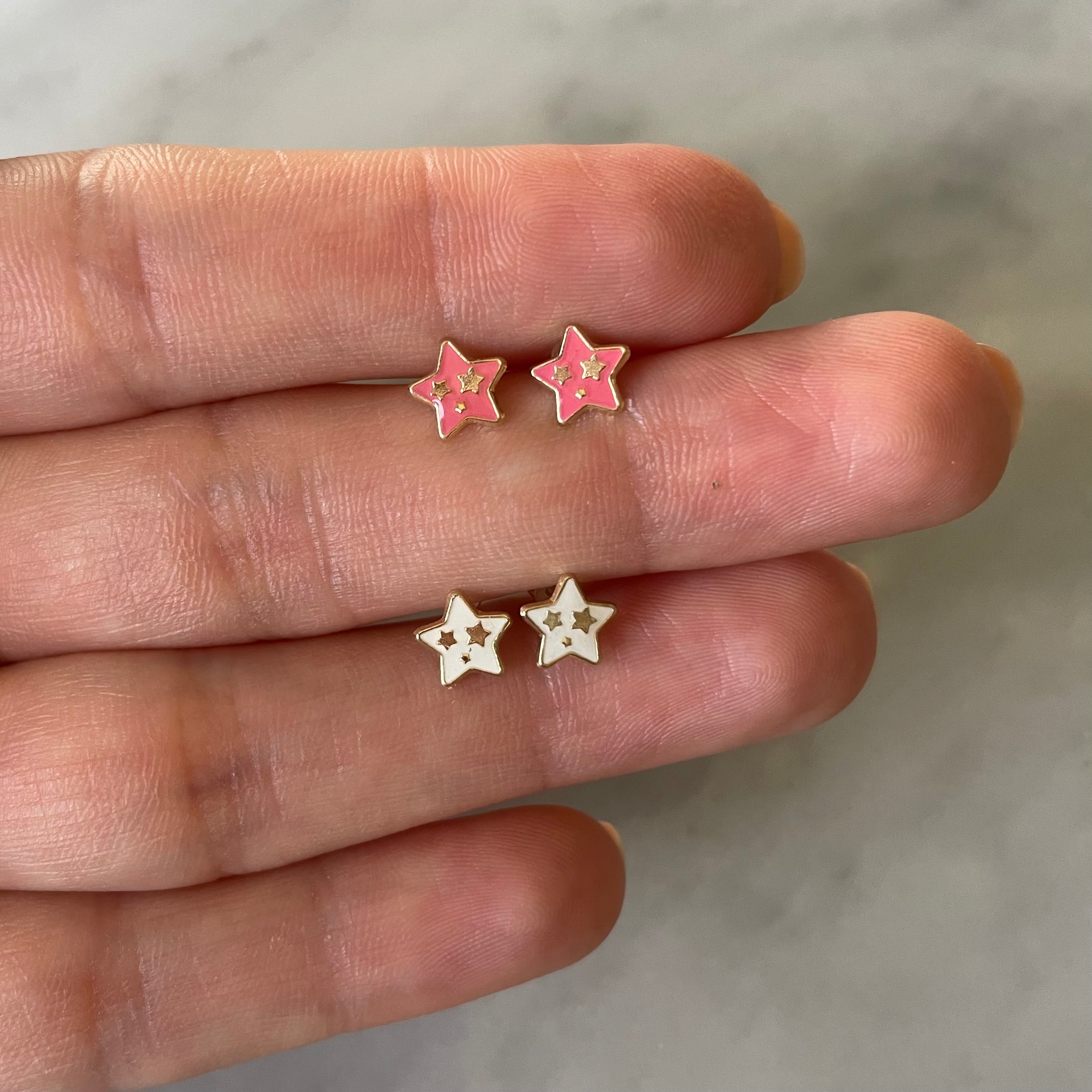 Star Enamel Studs