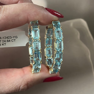 Camille Blue Topaz Hoops