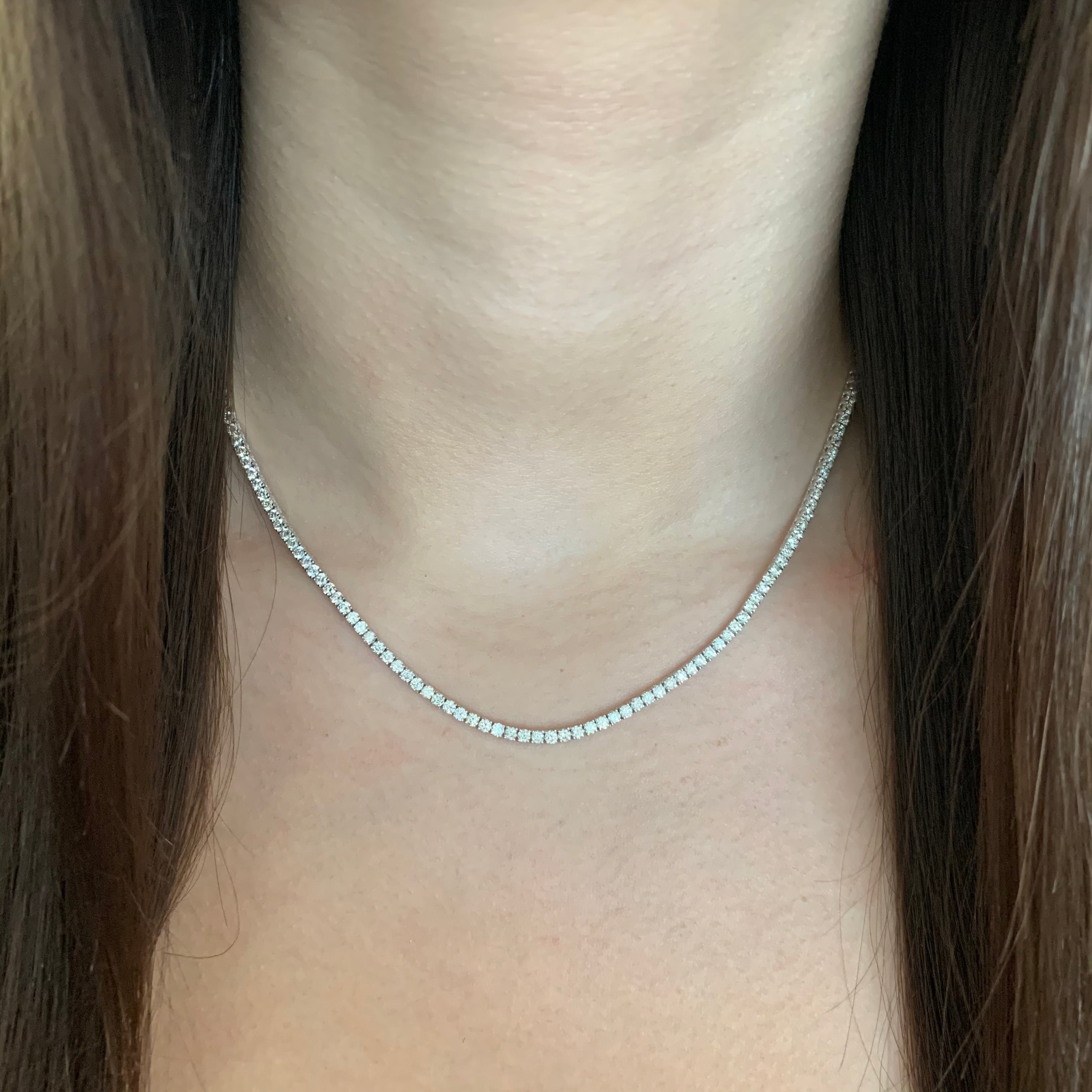 6.40 cts Diamond Tennis Necklace