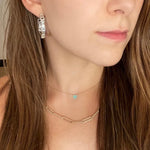 Alina White Topaz Hoops